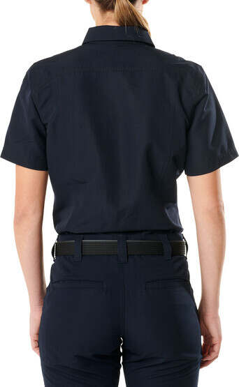 5.11 Women's Tactical Fast-Tac Short Sleeve Shirt in Dark Navy